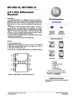 MC100EL16 Datasheet PDF ON Semiconductor