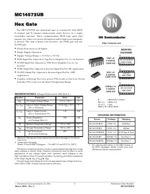 MC14572UBF Datasheet PDF ON Semiconductor