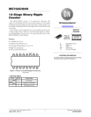 MC74AC4040 Datasheet PDF ON Semiconductor