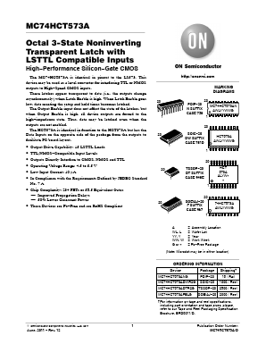 MC74HCT573A Datasheet PDF ON Semiconductor