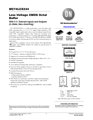 MC74LCX244 Datasheet PDF ON Semiconductor