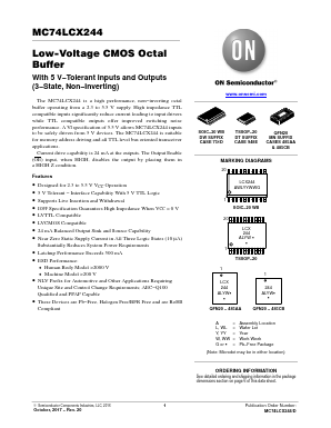 MC74LCX244 Datasheet PDF ON Semiconductor