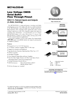 MC74LCX540DTR2 Datasheet PDF ON Semiconductor