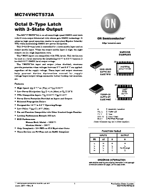 MC74VHCT573ADTRG Datasheet PDF ON Semiconductor