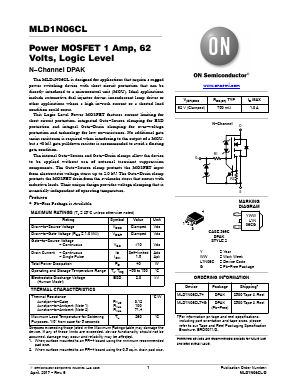 MLD1N06CLT4G Datasheet PDF ON Semiconductor