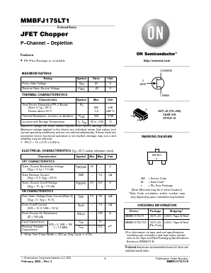 MMBFJ175LT1 Datasheet PDF ON Semiconductor