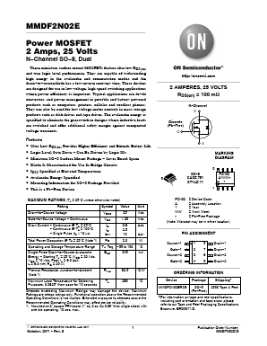 MMDF2N02ER2G Datasheet PDF ON Semiconductor