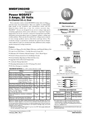 MMDF3N02HDR2 Datasheet PDF ON Semiconductor