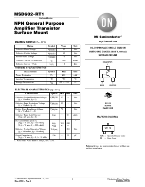 MSD602-RT2 Datasheet PDF ON Semiconductor