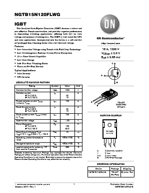 NGTB15N120FLWG Datasheet PDF ON Semiconductor