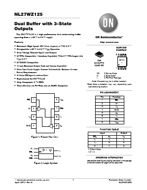 NL27WZ125 Datasheet PDF ON Semiconductor