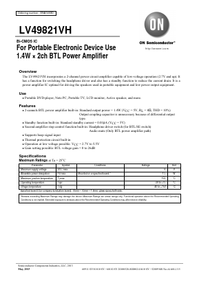 LV49821VH-MPB-H Datasheet PDF ON Semiconductor