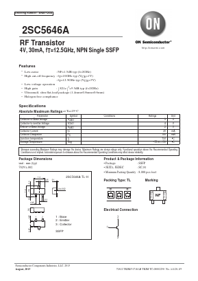 2SC5646A Datasheet PDF ON Semiconductor
