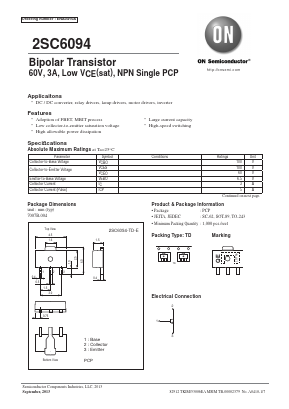 2SC6094-TD-E Datasheet PDF ON Semiconductor