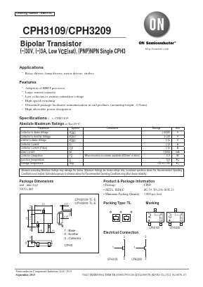 CPH3109 Datasheet PDF ON Semiconductor
