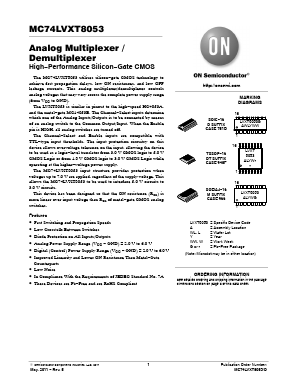 MC74LVXT8053DTR2G Datasheet PDF ON Semiconductor