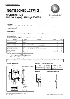 NGTG20N60L2TF1G Datasheet PDF ON Semiconductor