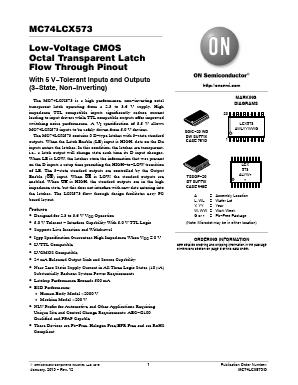 MC74LCX573MELG Datasheet PDF ON Semiconductor