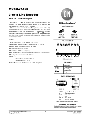 MC74LVX138DTR2G Datasheet PDF ON Semiconductor