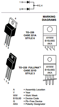 MBRF10L60CTG Datasheet PDF ON Semiconductor