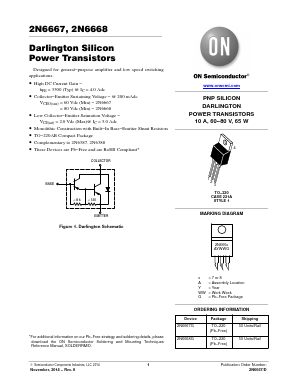 2N6667 Datasheet PDF ON Semiconductor