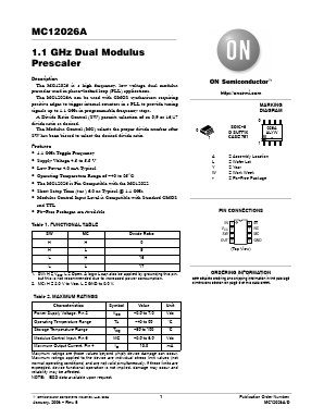 MC12026A Datasheet PDF ON Semiconductor