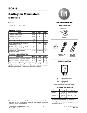 BC618 Datasheet PDF ON Semiconductor