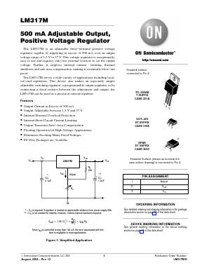 LM317M_04 Datasheet PDF ON Semiconductor