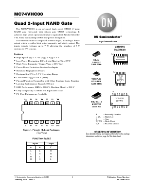 MC74VHC00DT Datasheet PDF ON Semiconductor