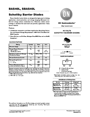 BAS40L Datasheet PDF ON Semiconductor