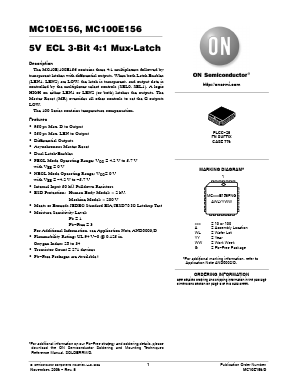 MC100E156 Datasheet PDF ON Semiconductor