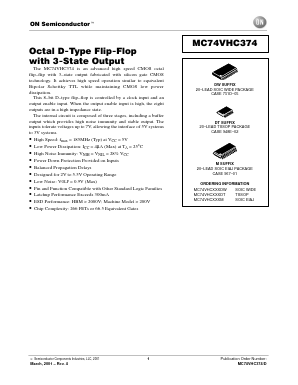 MC74VHC374ML1 Datasheet PDF ON Semiconductor