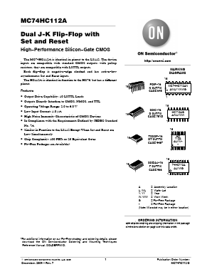 MC74HC112A Datasheet PDF ON Semiconductor