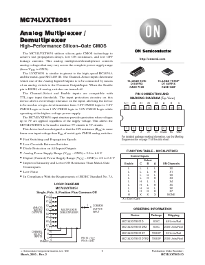 MC74LVXT8051DT Datasheet PDF ON Semiconductor
