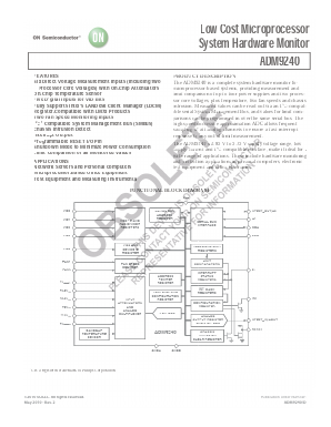 ADM9240 Datasheet PDF ON Semiconductor