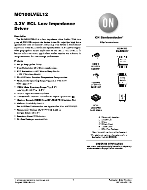 MC100LVEL12 Datasheet PDF ON Semiconductor