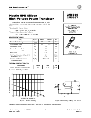 2N5657 Datasheet PDF ON Semiconductor