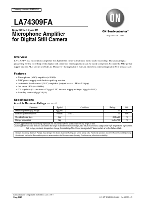 LA74309FA Datasheet PDF ON Semiconductor