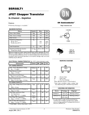 BSR58LT1 Datasheet PDF ON Semiconductor