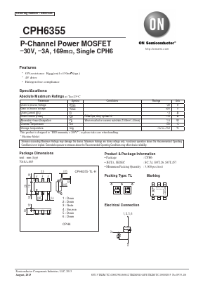 CPH6355 Datasheet PDF ON Semiconductor