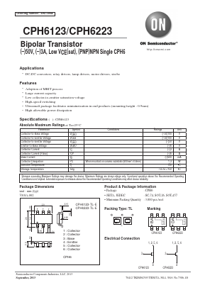 CPH6123 Datasheet PDF ON Semiconductor