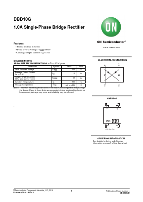 DBD10G-E Datasheet PDF ON Semiconductor