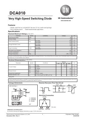 DCA010 Datasheet PDF ON Semiconductor