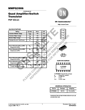 MMPQ3906 Datasheet PDF ON Semiconductor