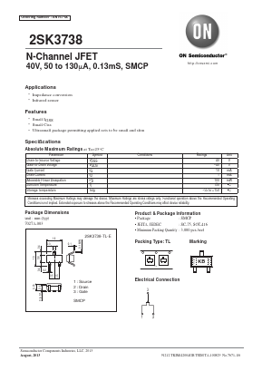 2SK3738 Datasheet PDF ON Semiconductor