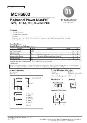 MCH6603 Datasheet PDF ON Semiconductor