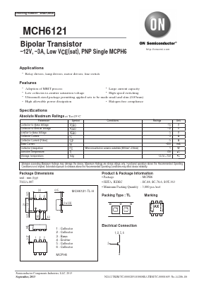 MCH6121-TL-H Datasheet PDF ON Semiconductor