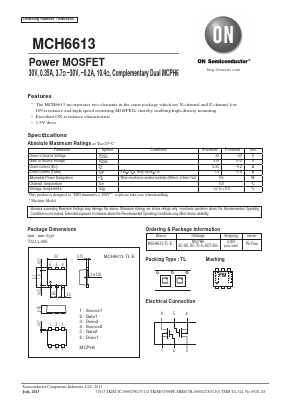 MCH6613 Datasheet PDF ON Semiconductor