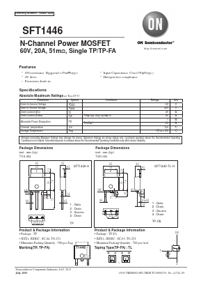SFT1446-TL-H Datasheet PDF ON Semiconductor