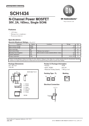 SCH1434-TL-H Datasheet PDF ON Semiconductor